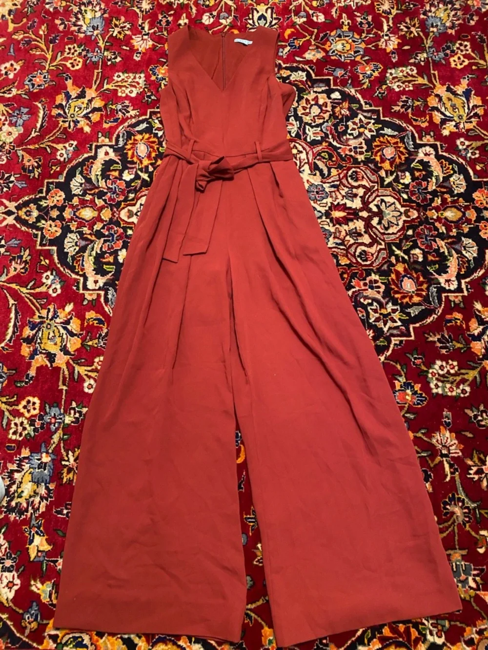 Antonio Melani Wide Leg V-Neck Jumpsuit Size 4